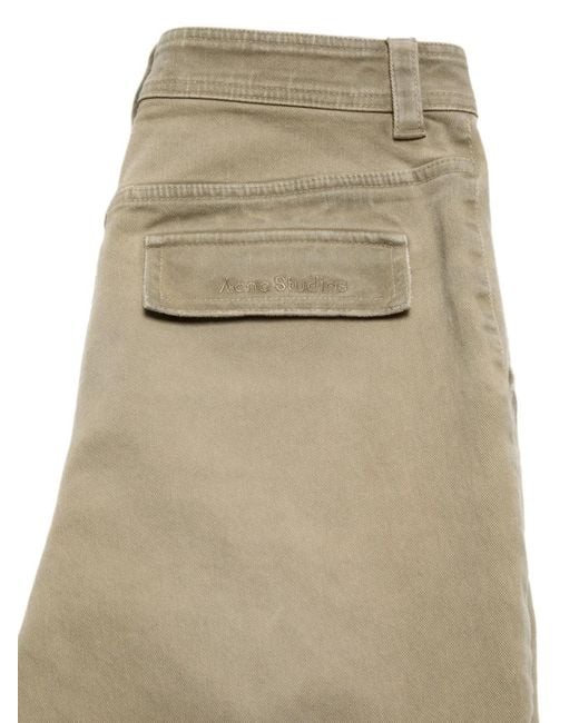 Acne Natural Flared-Leg Cargo Trousers