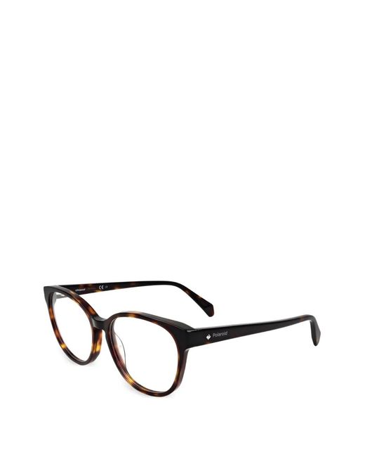 Polaroid White Tortoiseshell-Effect Round-Frame Glasses