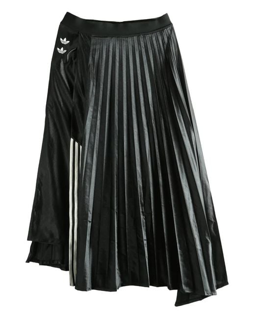 Adidas Black Pleated Asymmetric Skirt