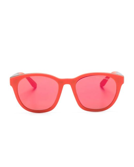 Emporio Armani Pink Reversible Square-Frame Sunglasses for men