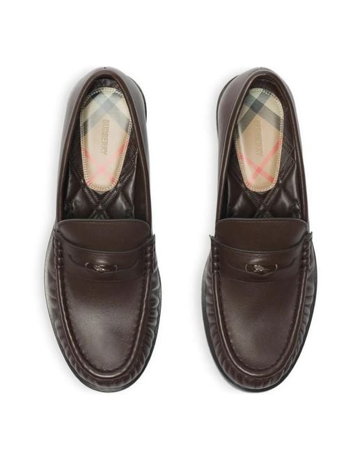 Burberry Brown Cadet Leather Loafers for men