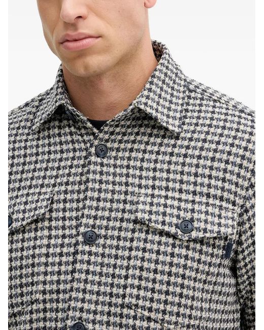 Joop! Gray Houndstooth Shirt for men