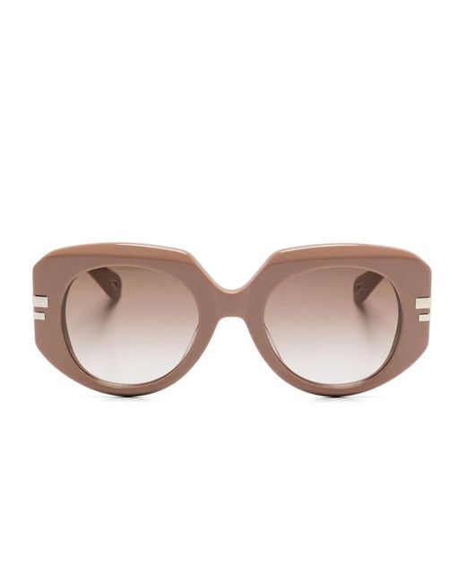 Chloé Pink Oversized-Frame Sunglasses