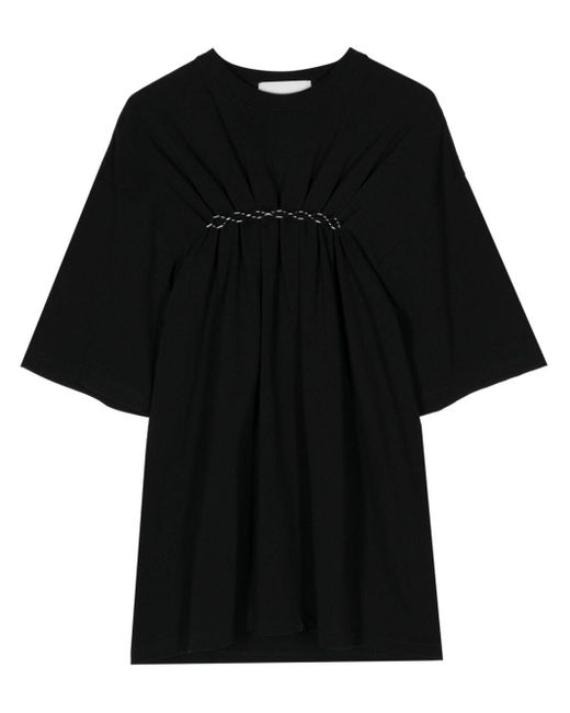 Yoshio Kubo T-Shirt mit gesmoktem Detail in Black für Herren