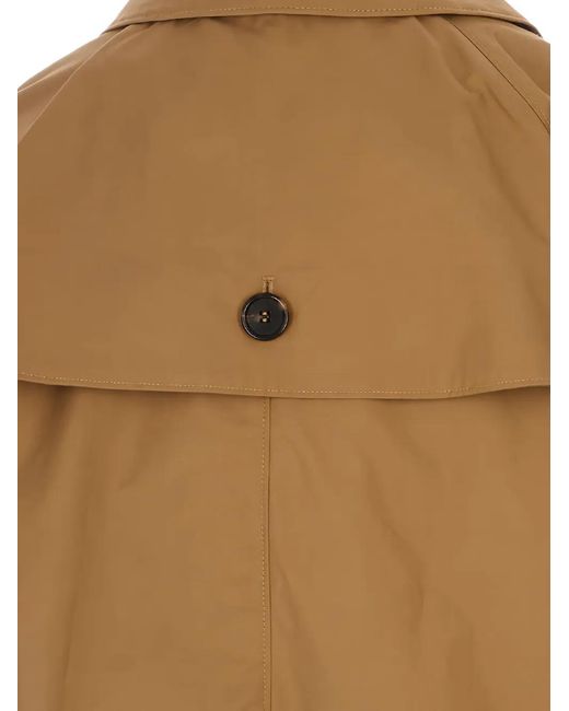 Max Mara Brown Double-Breasted Buttoned Jacket