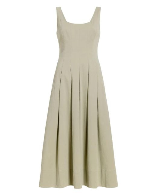 Proenza Schouler Geplooide Midi-Jurk in het Natural