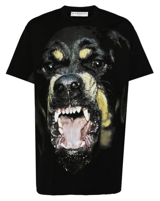 Givenchy Black Rottweiler Crewneck T-Shirt for men