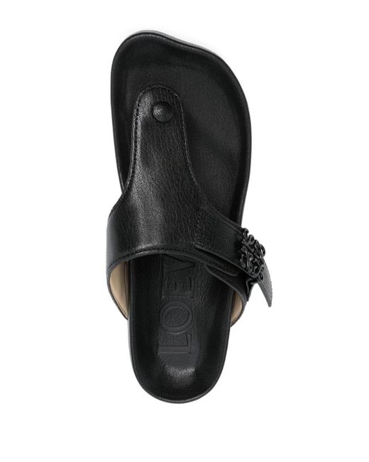 Loewe Black Sandalen aus Leder