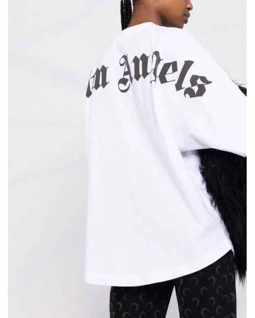 Palm Angels T-Shirt Met Hoge Hals in het White