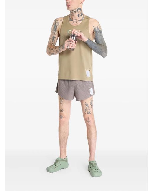 Satisfy Natural Auralite Logo-Print Tank Top for men
