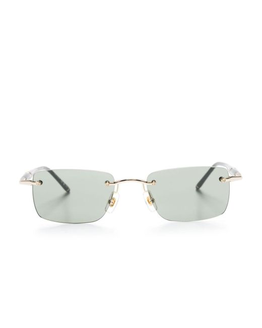 Montblanc Metallic Geometric-frame Sunglasses for men