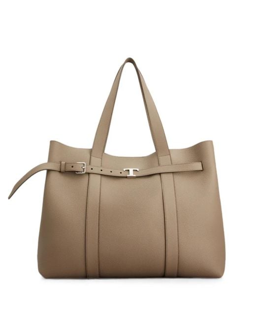 Tod's Natural T Timless Leather Shoulder Bag for men