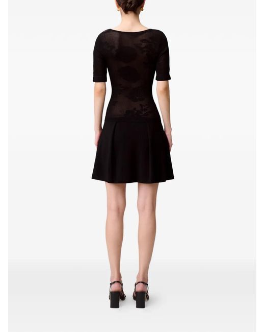 Claudie Pierlot Black Button-Fastening Mini Dress