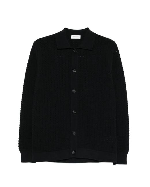 Paolo Pecora Black Buttoned Cardigan for men