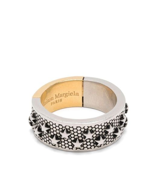 Maison Margiela Ring Met Ster-reliëf in het White voor heren