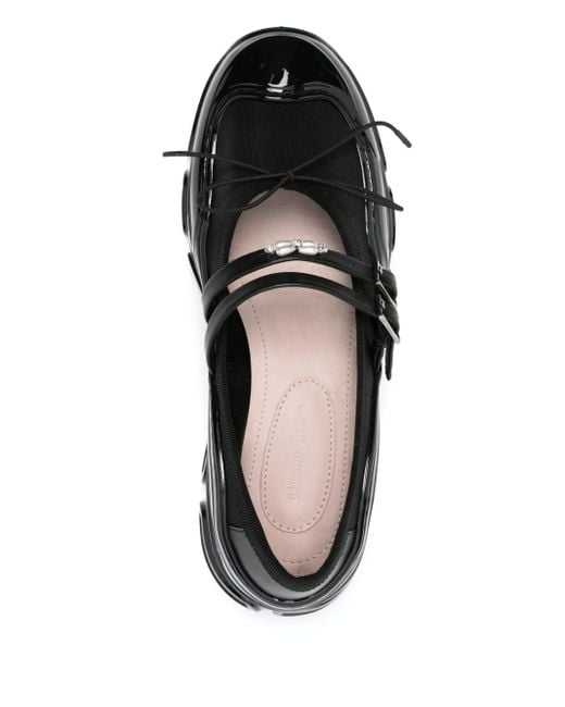 Simone Rocha Black Tracker Ballerinas