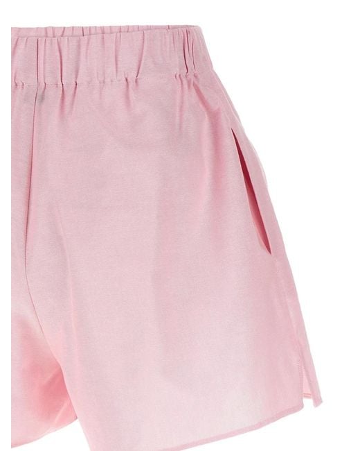 ANDAMANE Pink Georgiana Cotton Shorts Set