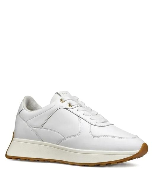 Geox White Amabel Sneakers mit Wedge-Sohle
