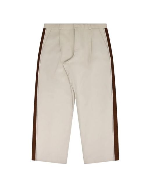 Ahluwalia White Jak Side-Stripe Trousers for men