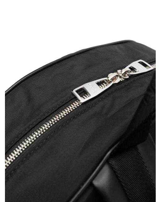 McQueen Black Harness Logo Backpack for men
