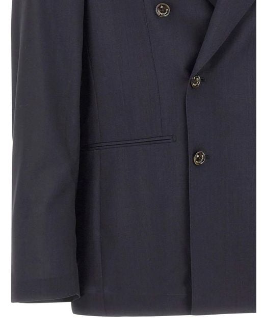 Montecore Blue Double-Breasted Blazer for men