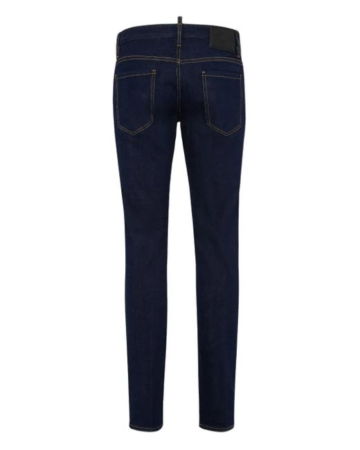 DSquared² Blue Contrast-Stitching Jeans for men
