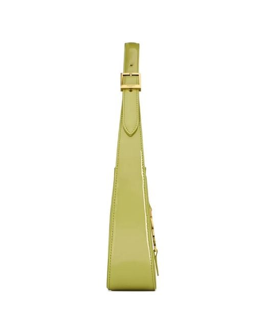 Bolso Shopper Le 5 À 7 Con Placa Del Logo Saint Laurent de color Green