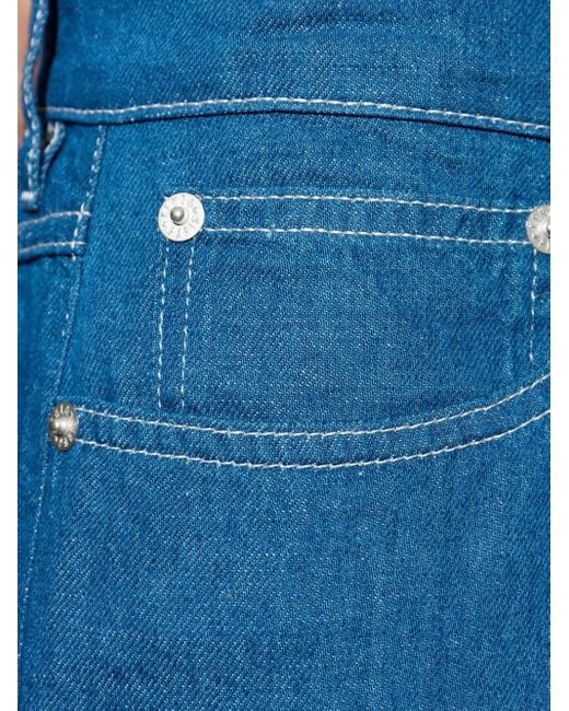 KENZO Blue Pleat-Detailed Jeans for men