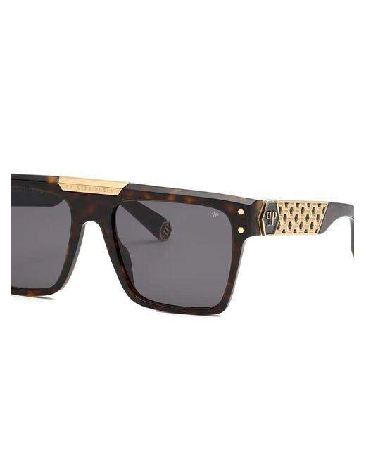 Philipp Plein Gray Tortoiseshell-Effect Square-Frame Sunglasses