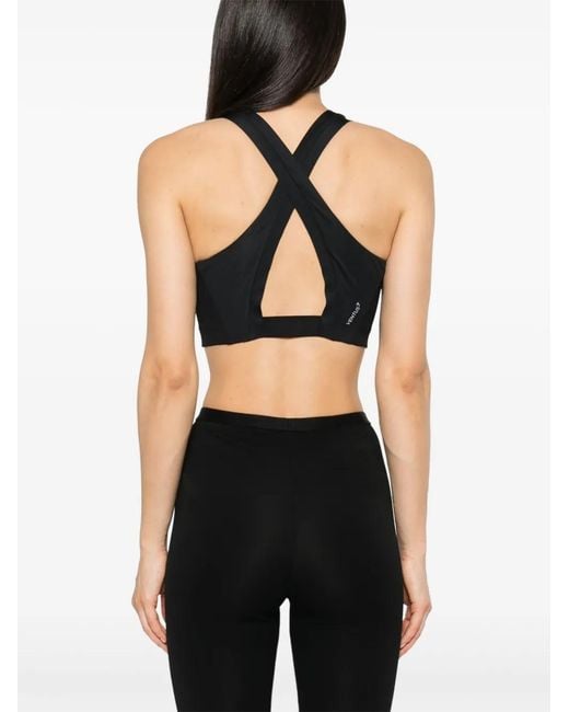 EA7 Black Logo-Detail Sports Bra
