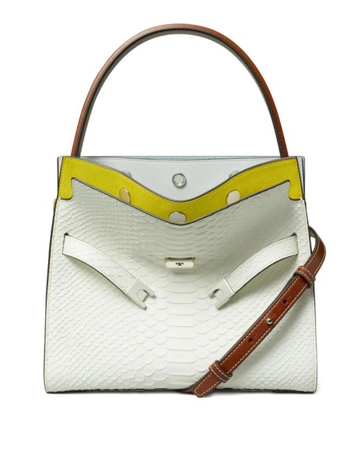 Tory Burch Metallic Small Lee Radziwill Double Tote Bag