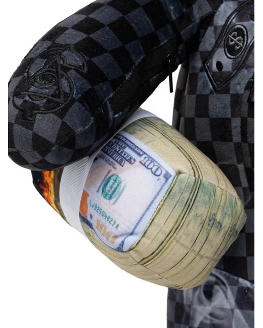 Sprayground Blue Checkered Bear Backpack