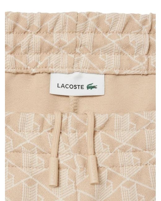 Lacoste Natural Pantalon De Jogging À Motif Monogrammé