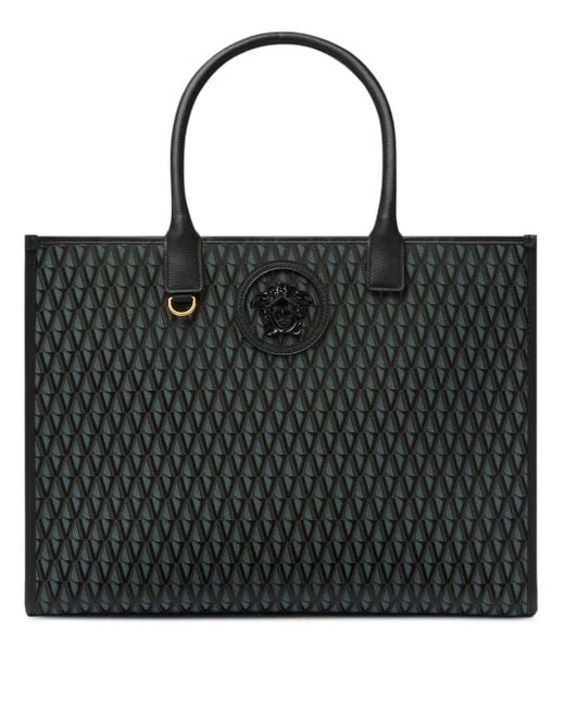 Versace Black Monogram Tote Bag