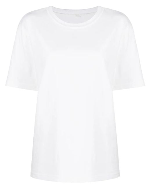 Alexander Wang White Rubberised Logo Cotton T-Shirt