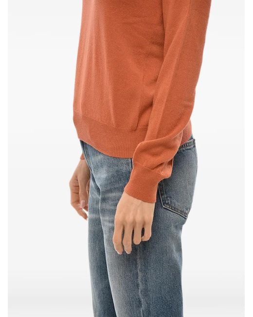 Malo Orange Crew-Neck Sweater