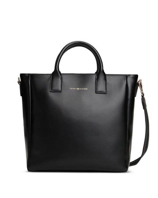Tommy Hilfiger Black Top-Handle Tote Bag