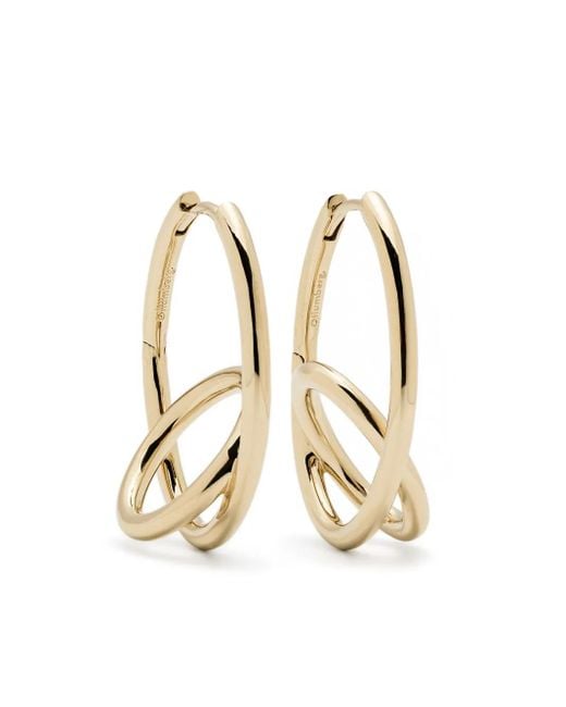 Otiumberg Metallic 14Ct Vermeil Spiralis Hoop Earrings
