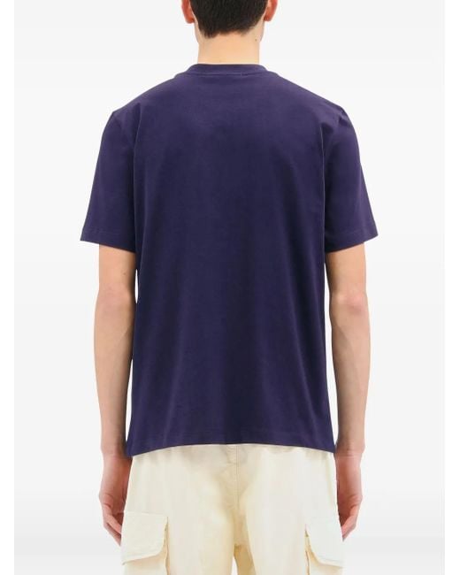 MSGM Blue Cotton T-Shirt for men