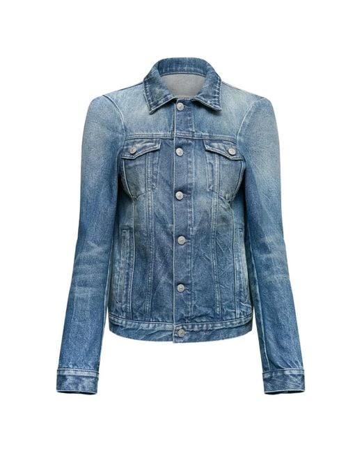 MM6 by Maison Margiela Blue Buttoned Denim Jacket