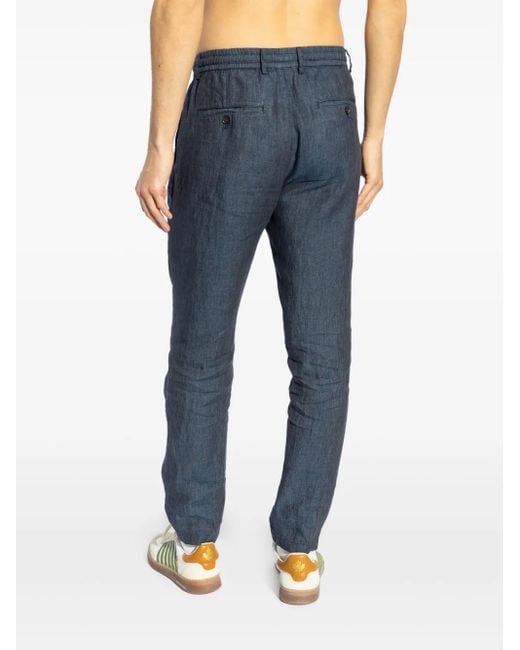 Paul & Shark Blue Straight-Leg Trousers for men