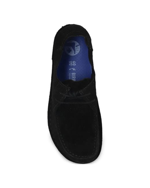 Birkenstock Black Utti Lace Suede Derby Shoes