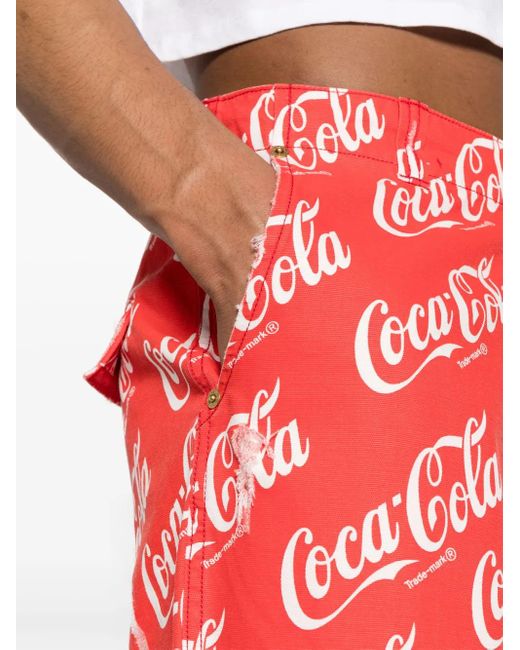 ERL Shorts Mit Coca-Cola-Print in Red für Herren