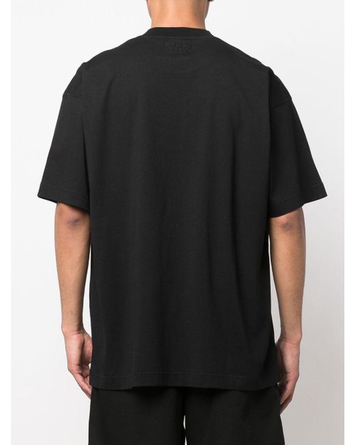 Vetements Black T-Shirt mit Logo-Print