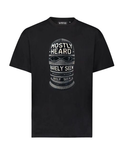 Mostly Heard Rarely Seen Black Ski Mask Cotton T-Shirt for men
