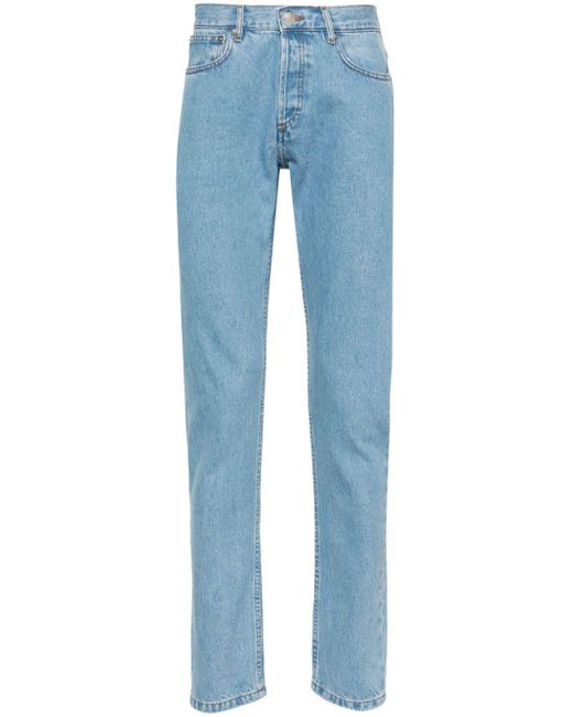 A.P.C. Blue Slim-cut Cotton Jeans for men
