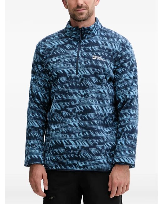 Jack Wolfskin Blue Big Sky Hz M Half-Zip Jumper for men