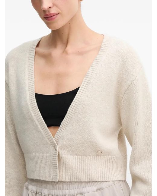 Ouí Natural V-Neck Button Cardigan