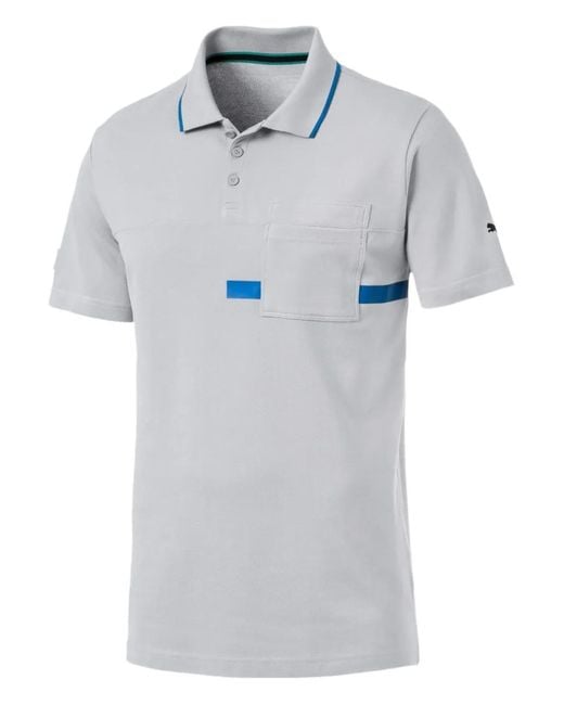 PUMA Gray Pocket Detail Polo Shirt for men