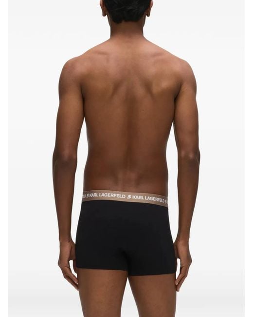 Karl Lagerfeld Black Lot De Trois Boxers À Logo for men